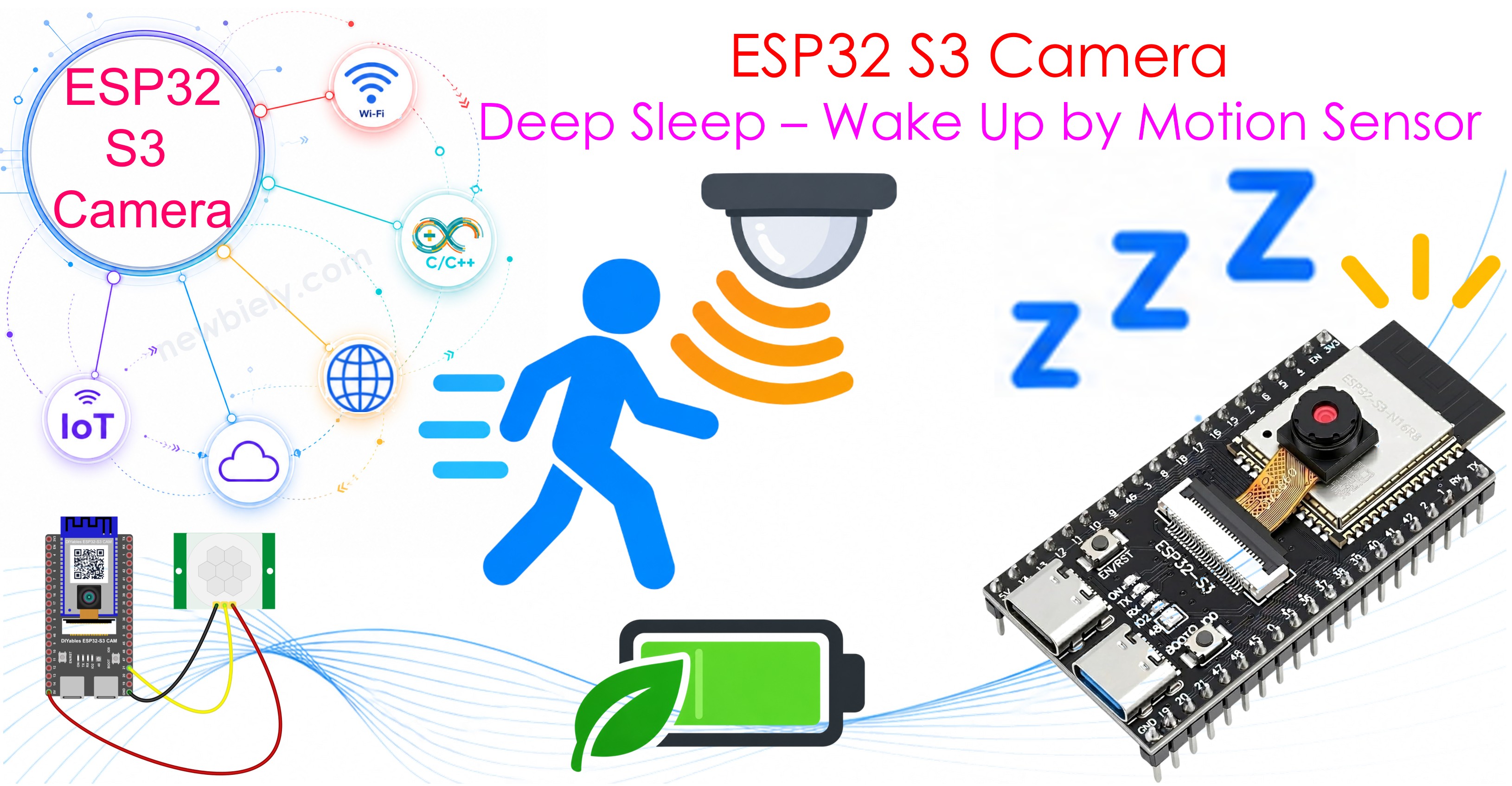 Caméra ESP32 S3 - Économiser la batterie avec le mode veille profonde