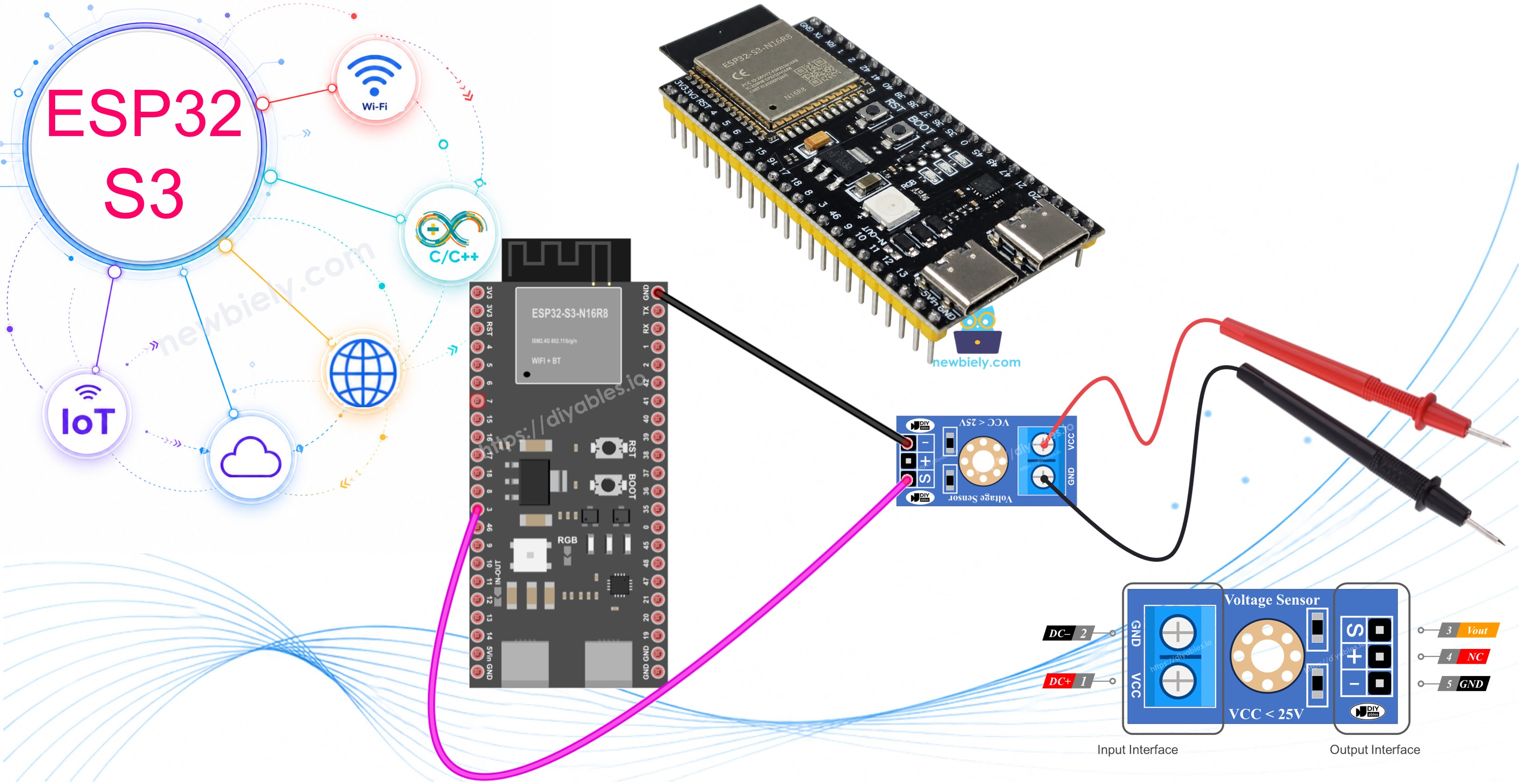 ESP32 S3 Capteur de tension