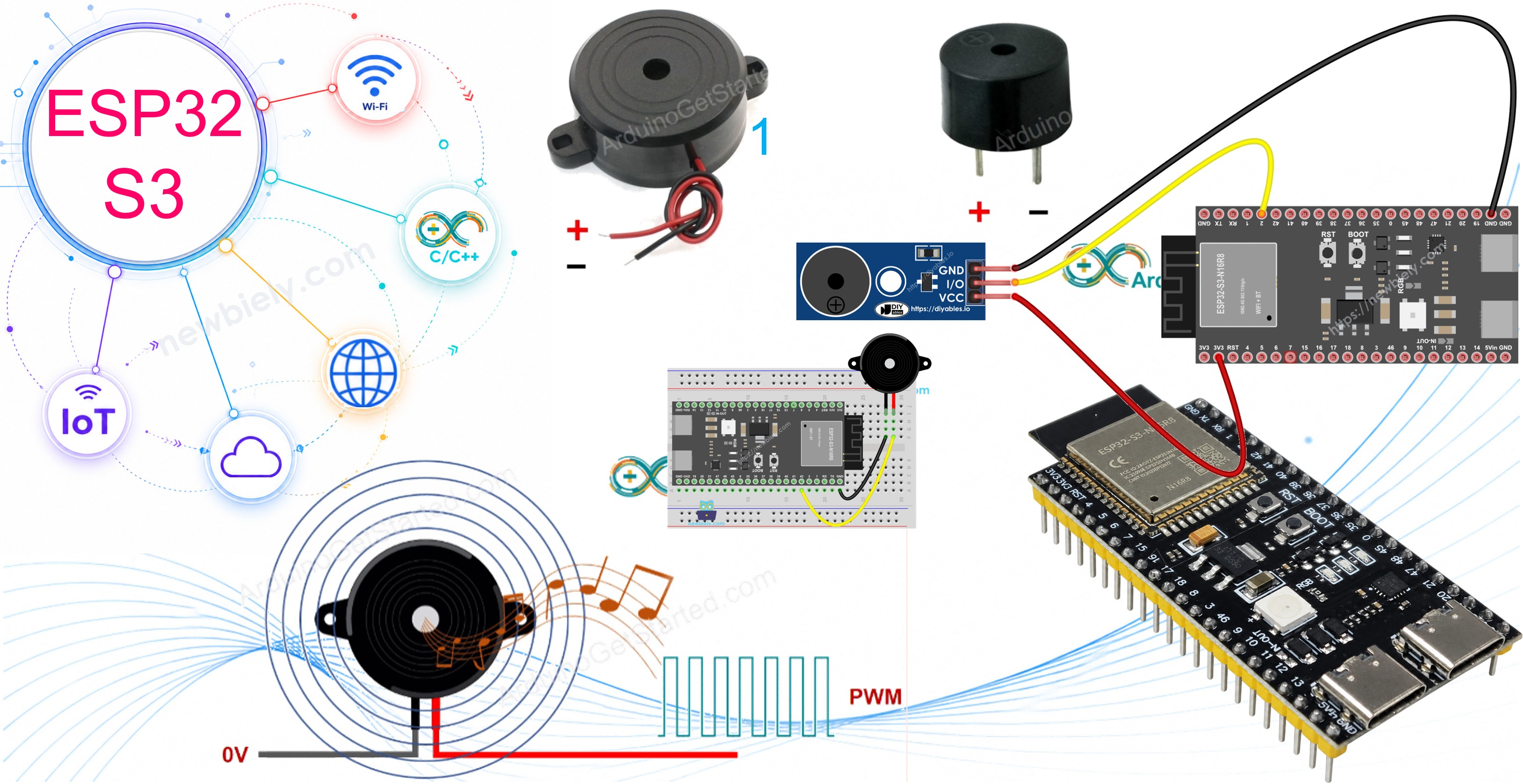 ESP32 S3 Buzzer piézoélectrique