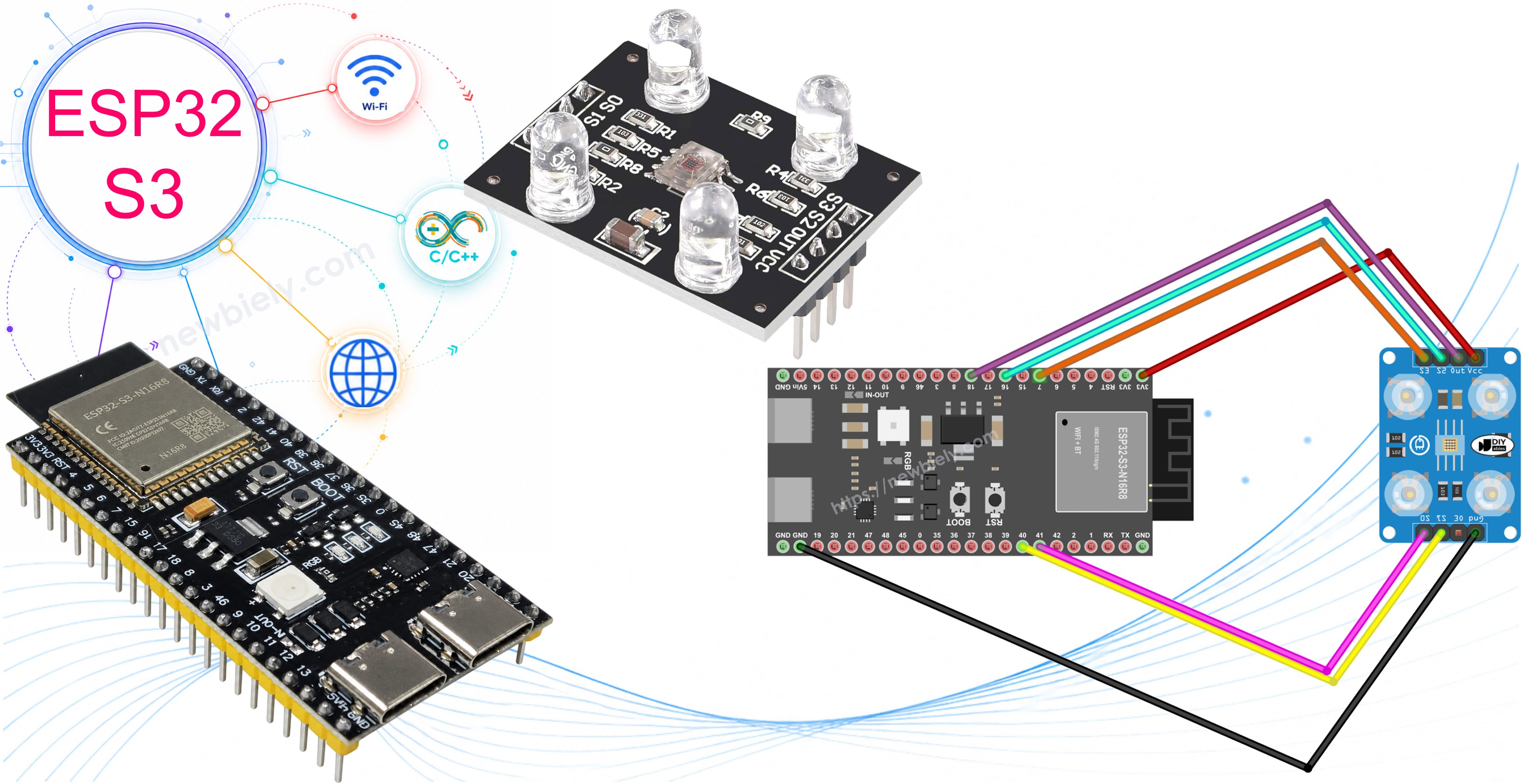 ESP32 S3 Capteur de couleur