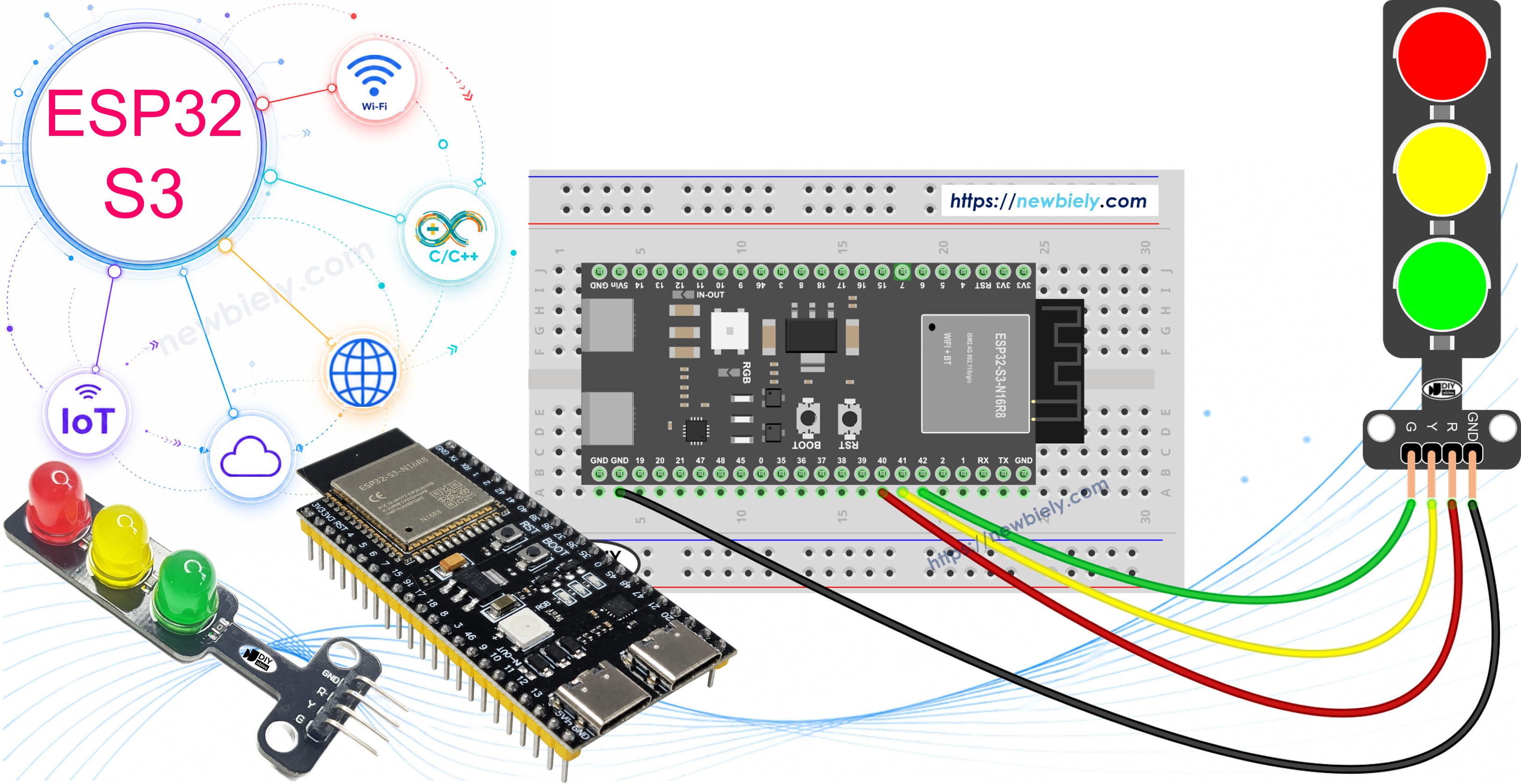 Feu de circulation ESP32 S3