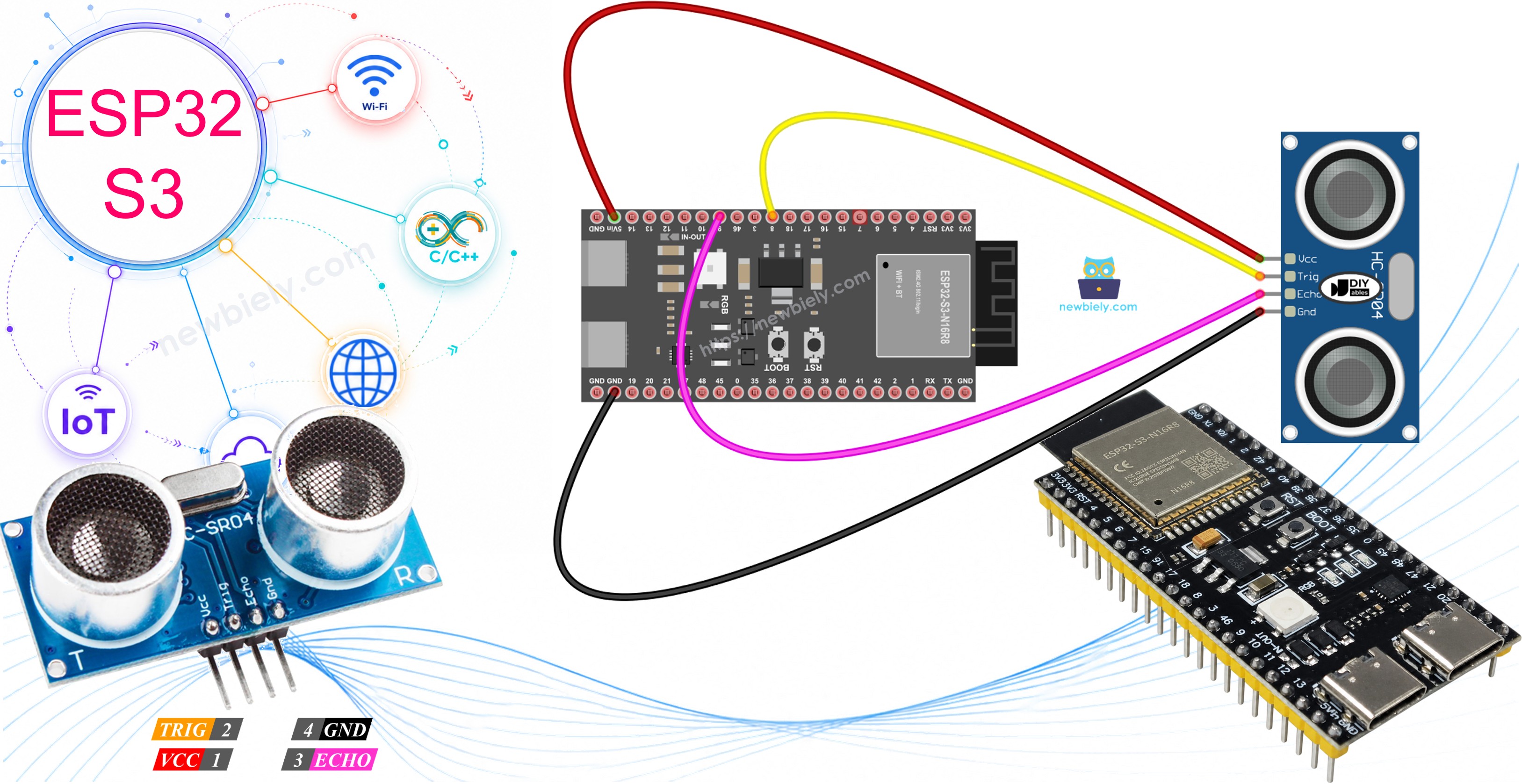 ESP32 S3 Capteur ultrasonique