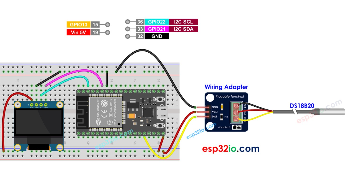 ESP32 - Capteur de température - OLED