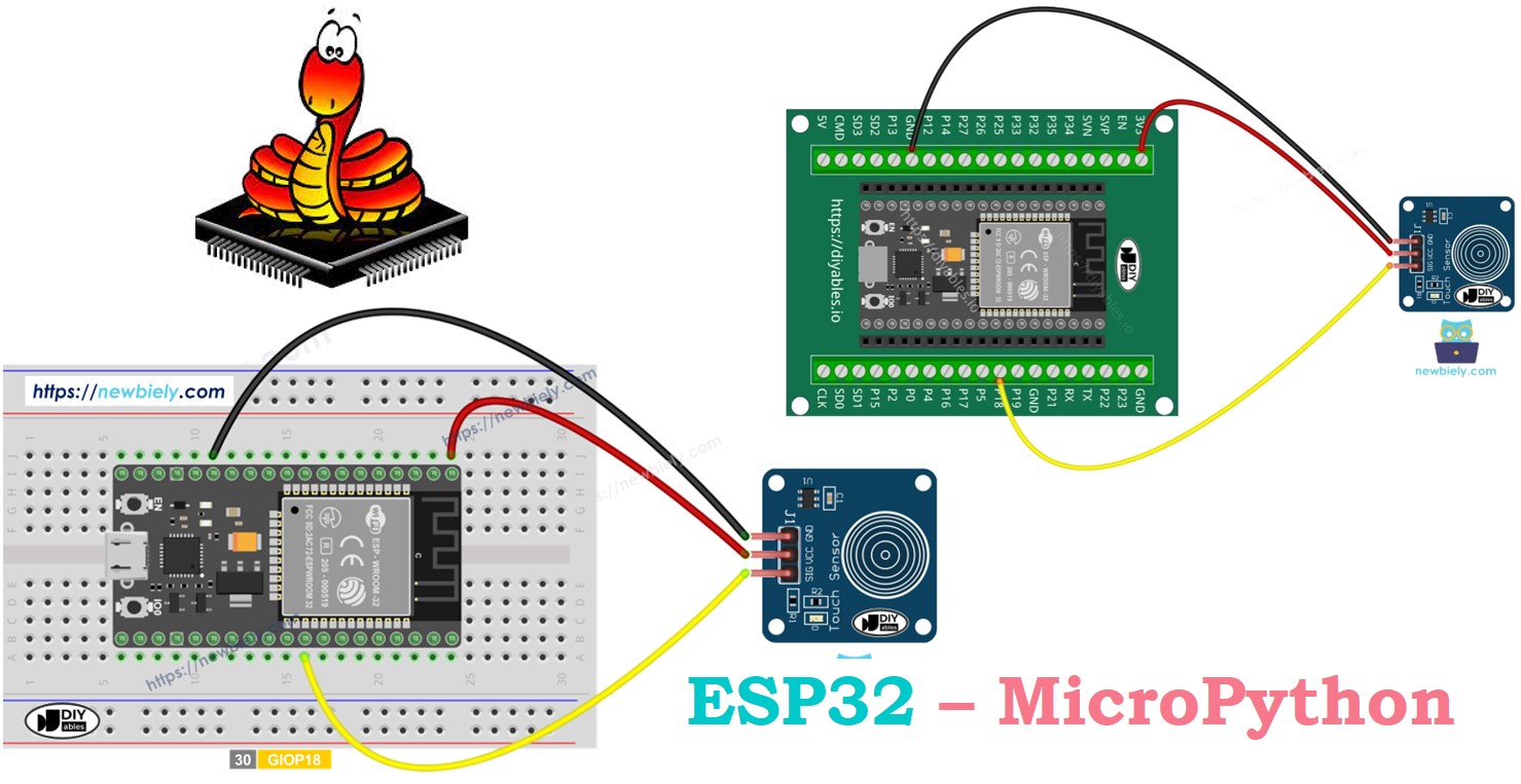 ESP32 MicroPython Capteur tactile