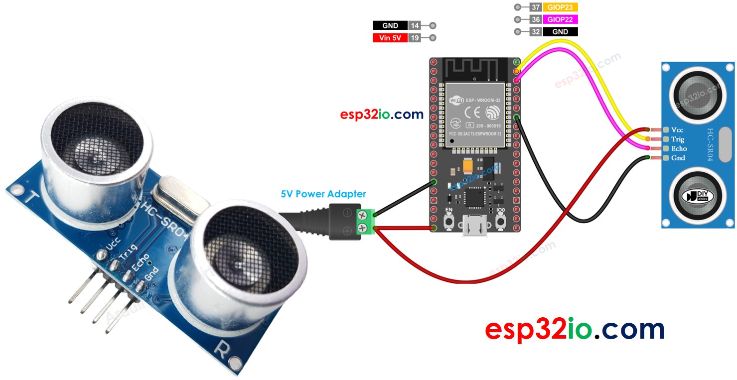 ESP32 Capteur ultrasonique