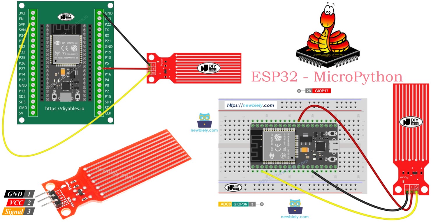 ESP32 MicroPython Eau/liquide