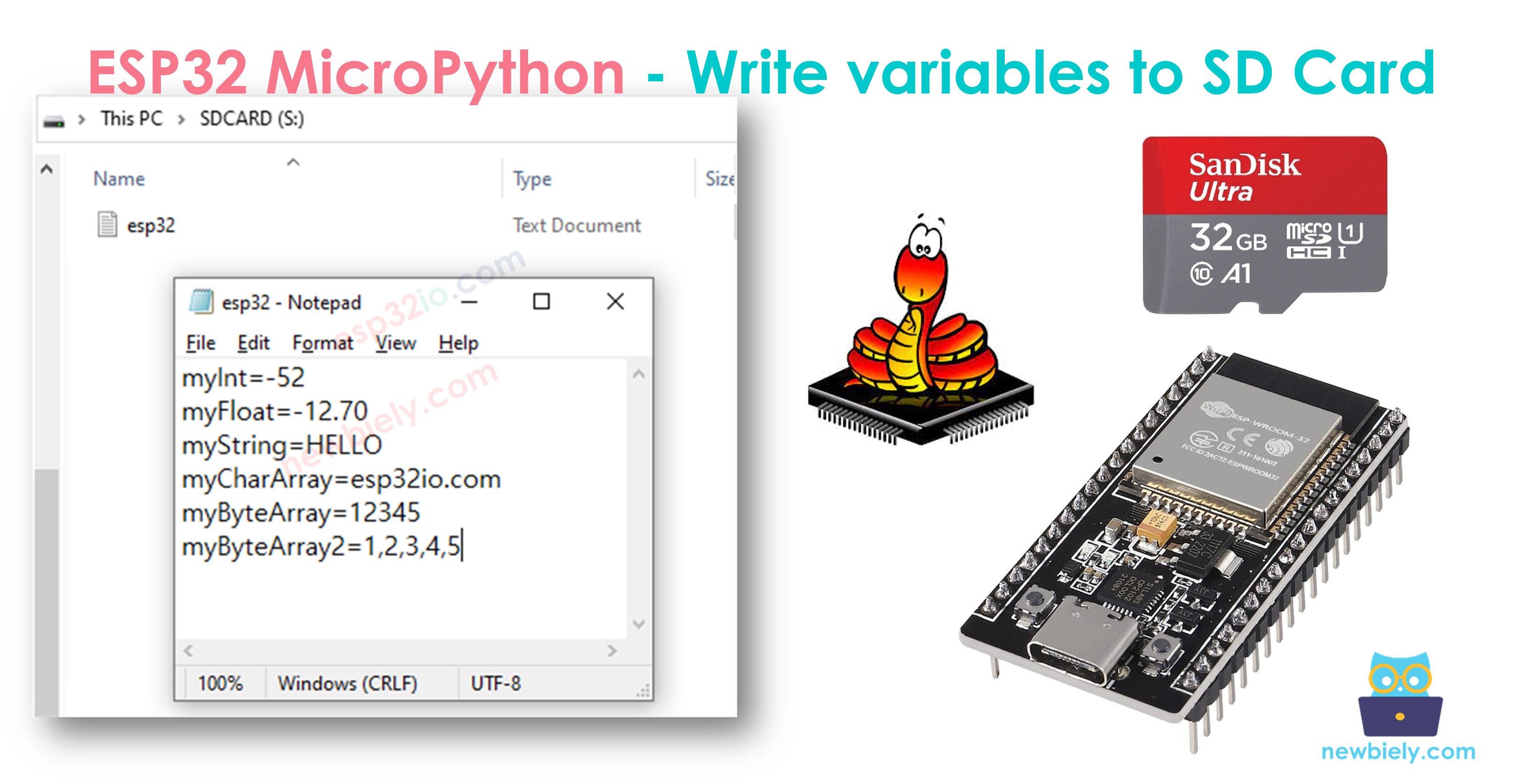 Carte Micro SD ESP32 MicroPython