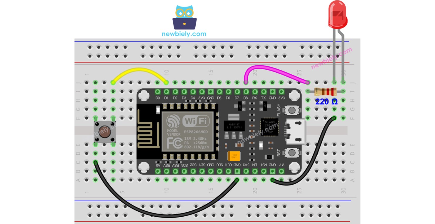 ESP8266 - Bouton - LED