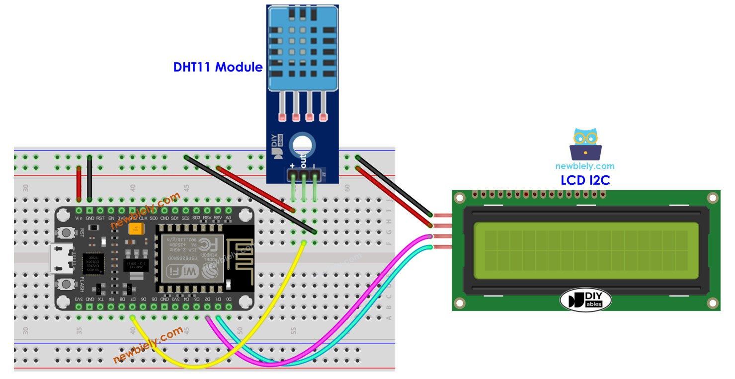 ESP8266 - DHT11 - LCD