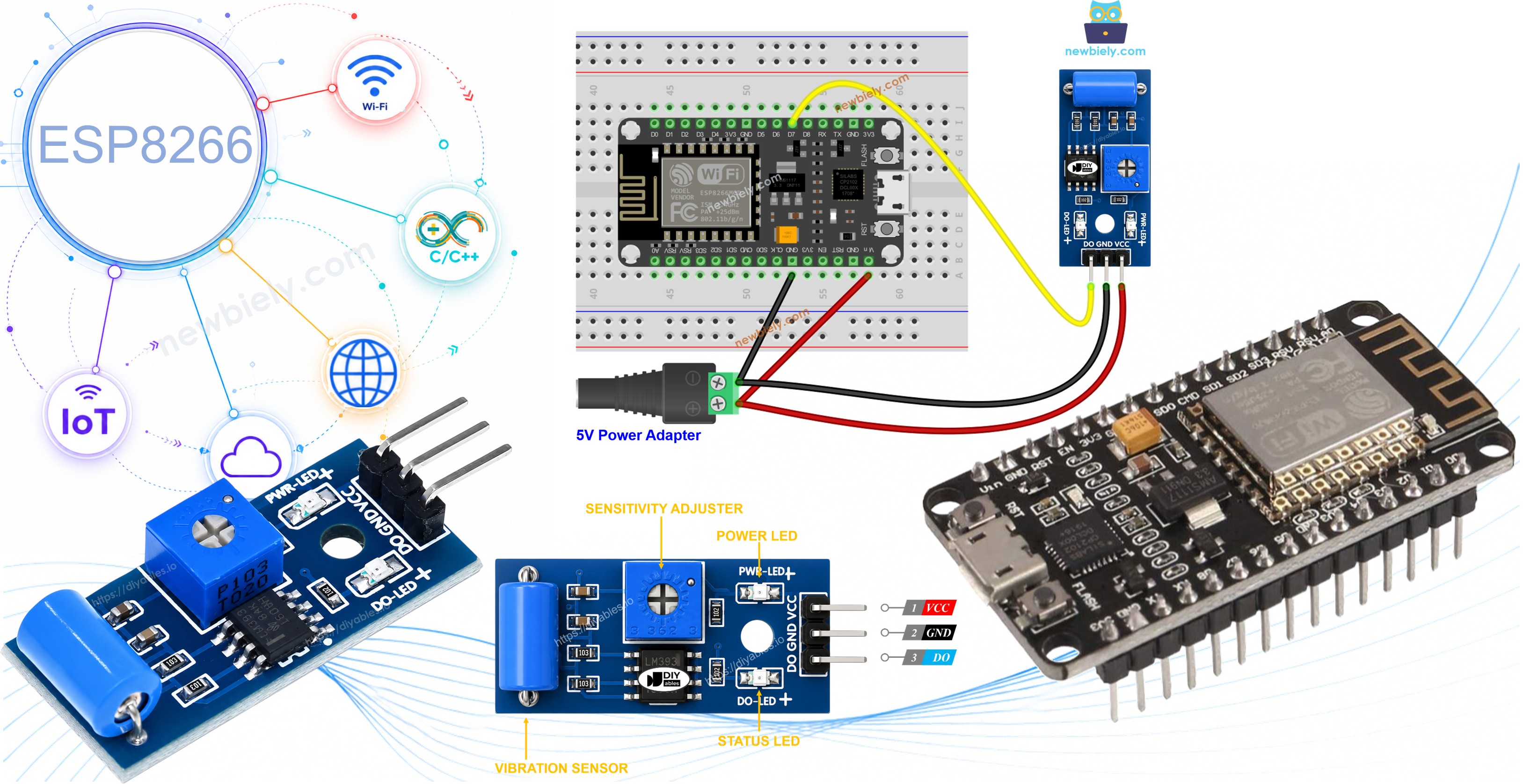ESP8266 Capteur de vibration SW-420