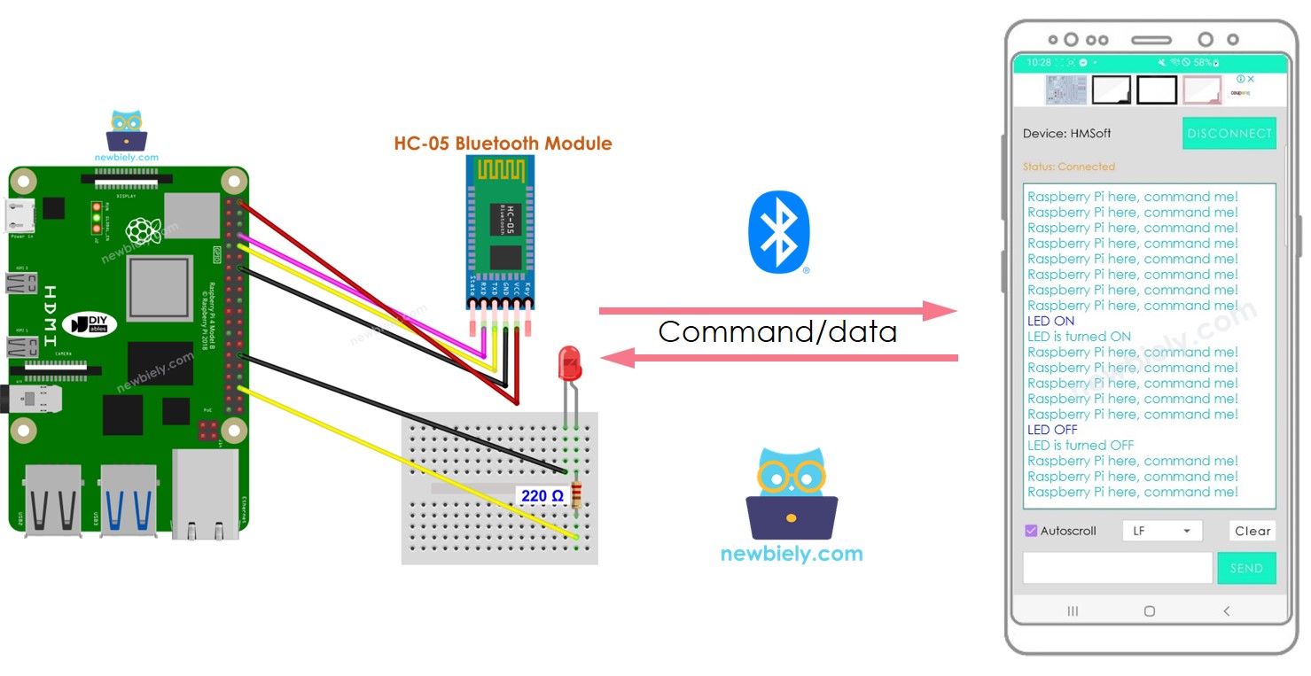 Raspberry Pi LED Bluetooth