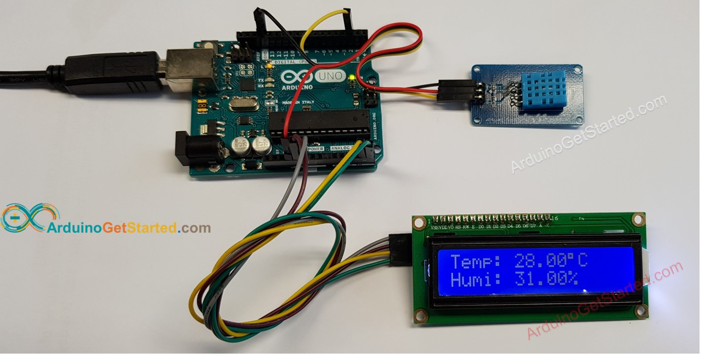 Câblage Arduino DHT11 LCD