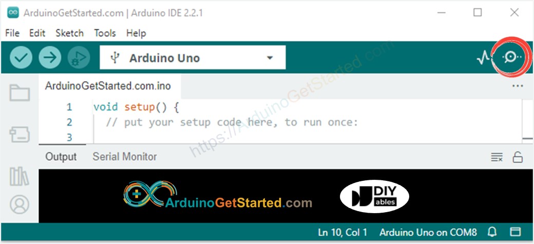 Arduino IDE 2 - Comment ouvrir le moniteur série