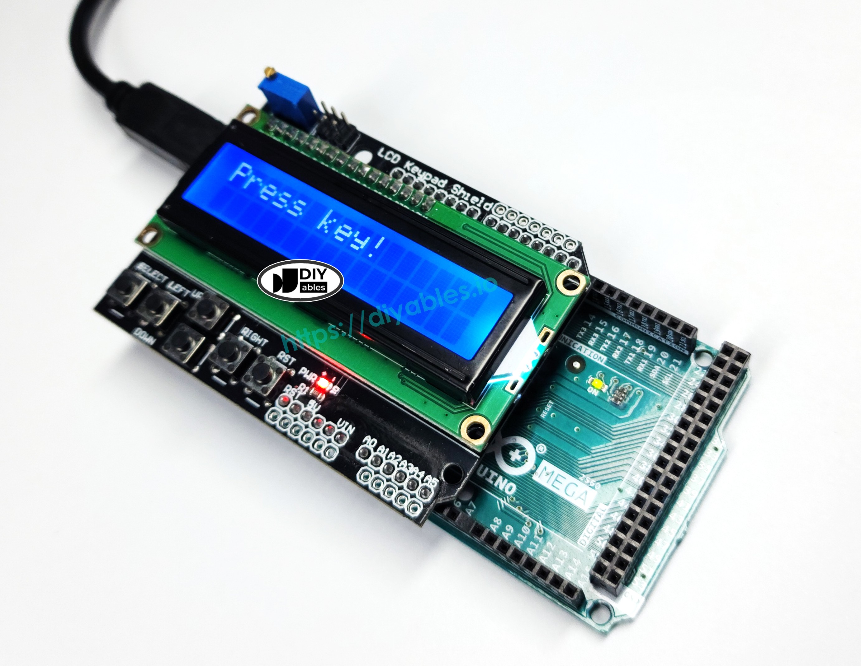 Arduino Mega LCD Keypad Shield display