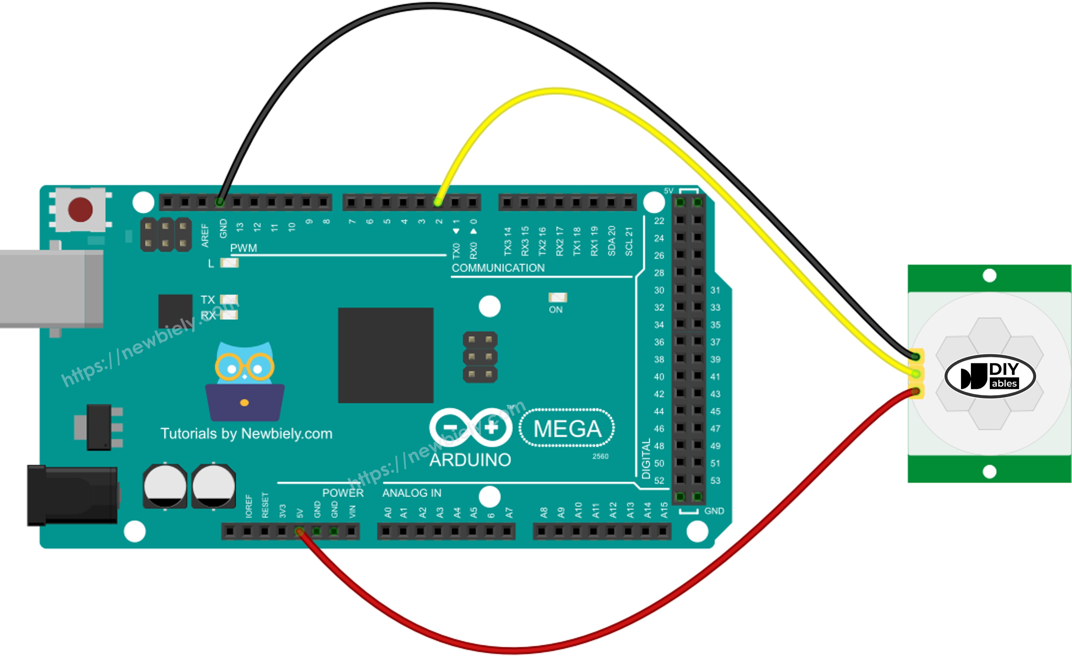 Arduino Mega Motion Sensor Wiring Diagram