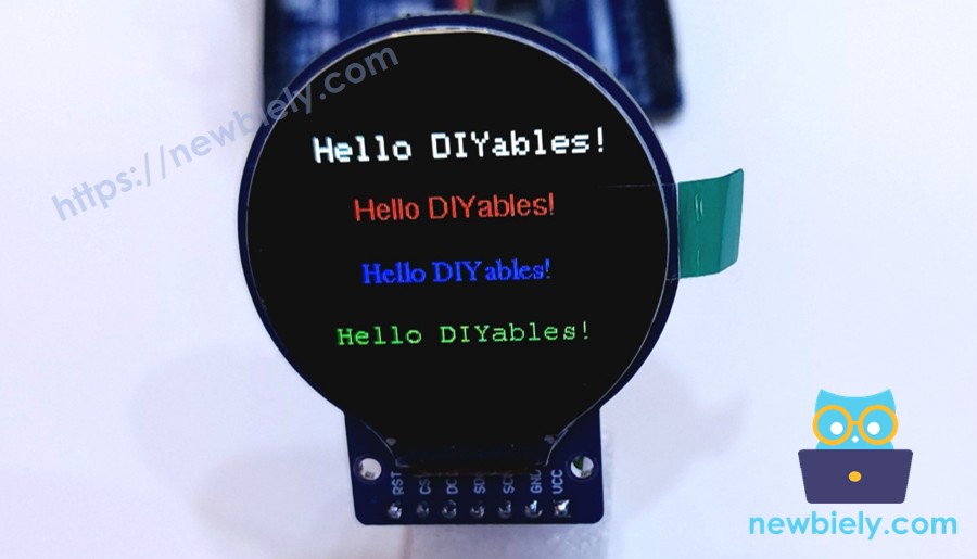 Arduino Mega Round Circular TFT LCD Display Screen External Font