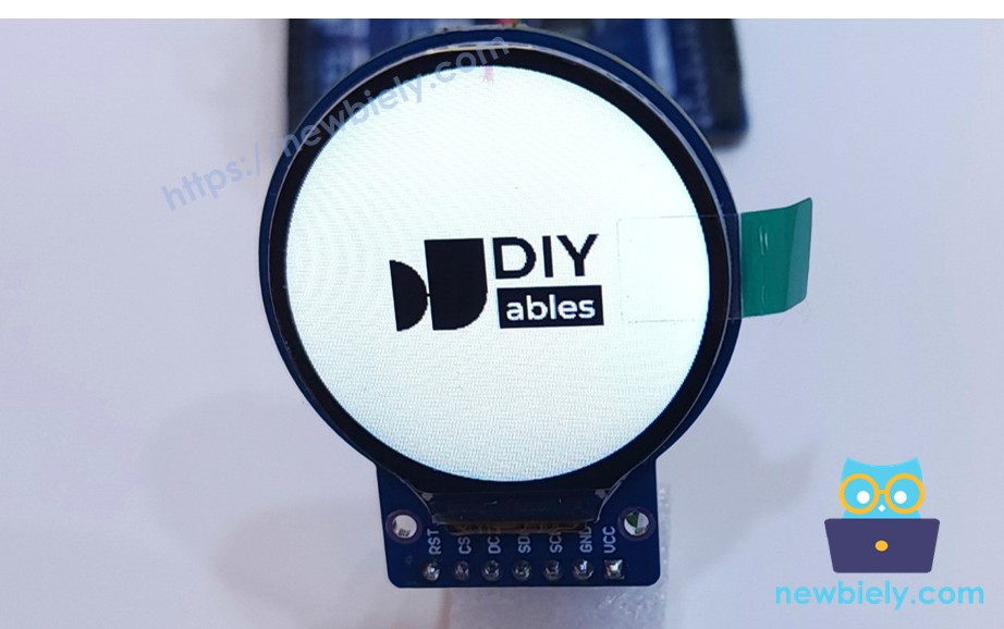 Arduino Mega Round Circular TFT LCD Display Screen display image from SD Card