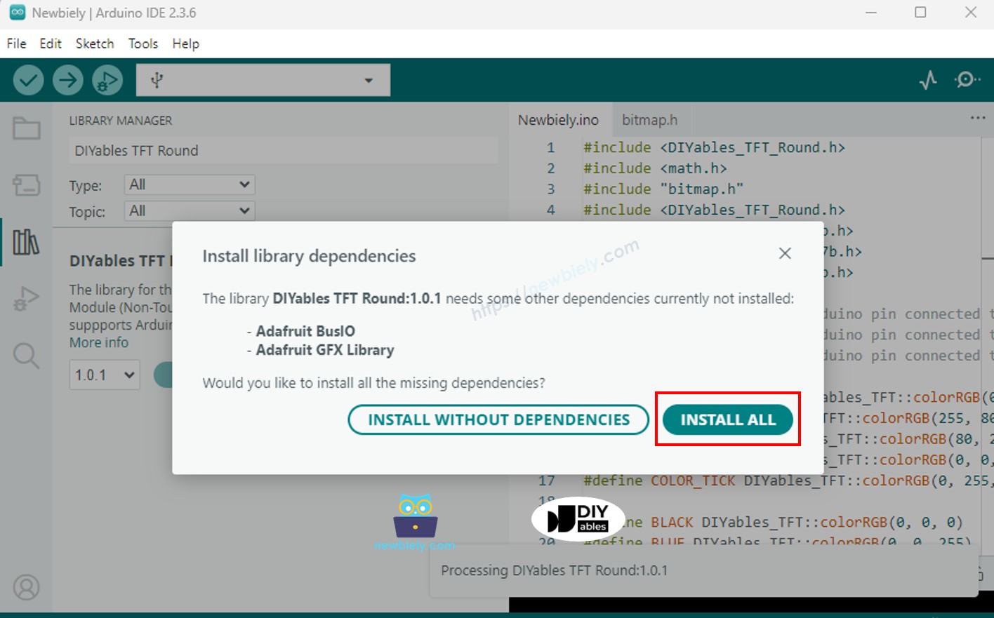 Arduino Mega TFT LCD dependency installation
