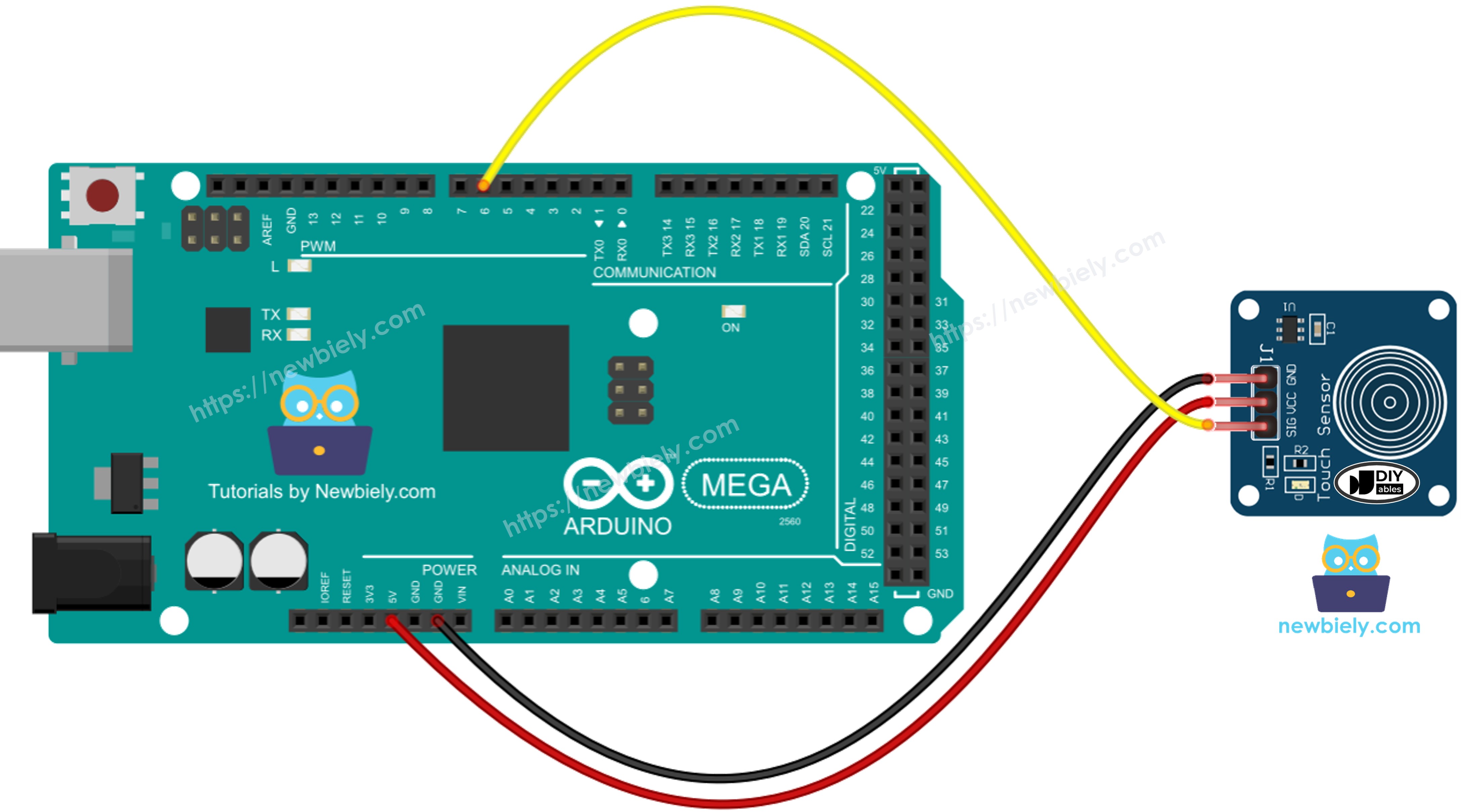Arduino Mega Touch Sensor Wiring Diagram