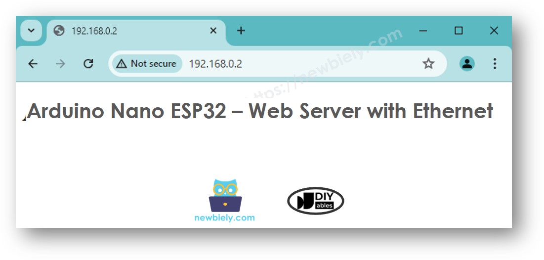 Serveur Web Ethernet Arduino Nano ESP32