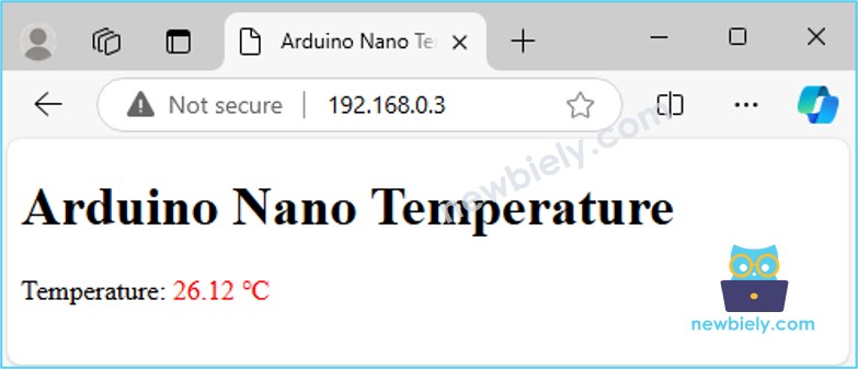 Arduino Nano serveur web rechargement automatique