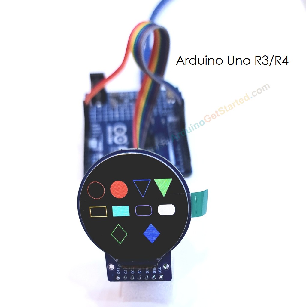 Écran d'affichage TFT LCD rond Arduino - Dessiner des formes