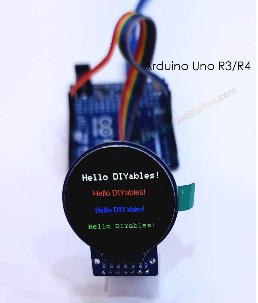 Arduino écran TFT-LCD rond avec police externe