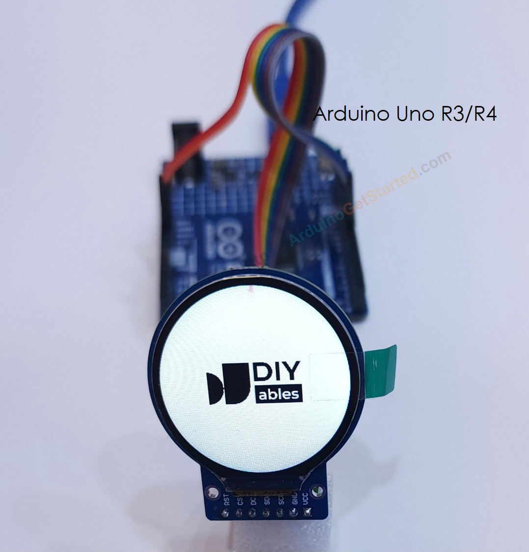 Image d'affichage d'un écran LCD TFT circulaire Arduino.