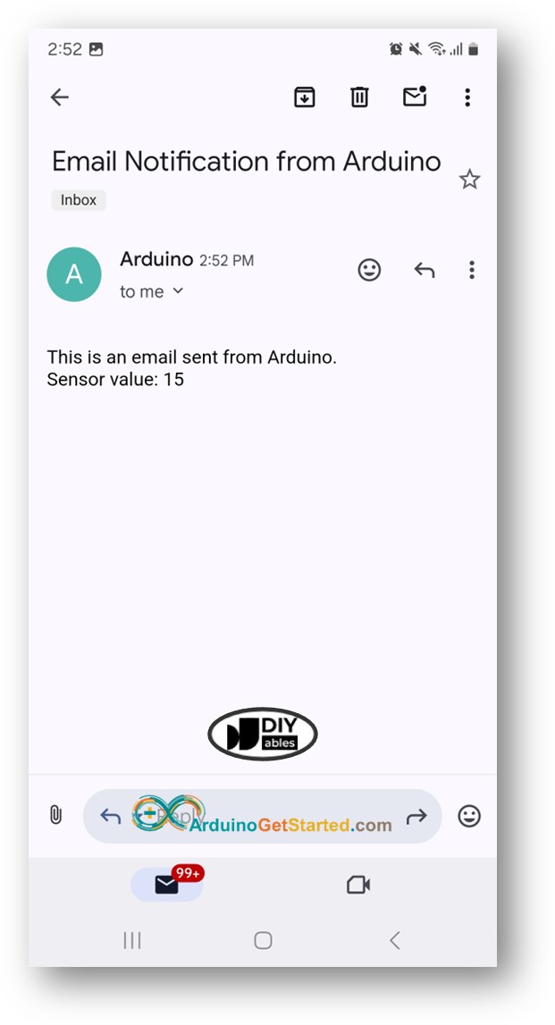 Arduino envoie un e-mail