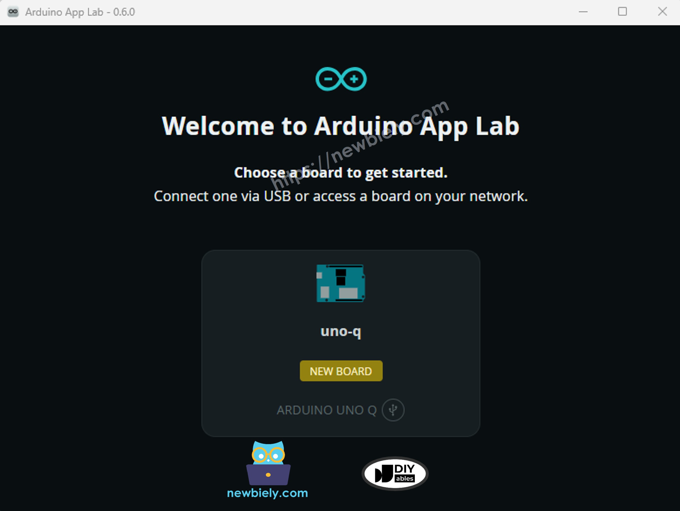 Arduino App Lab - Carte Détectée