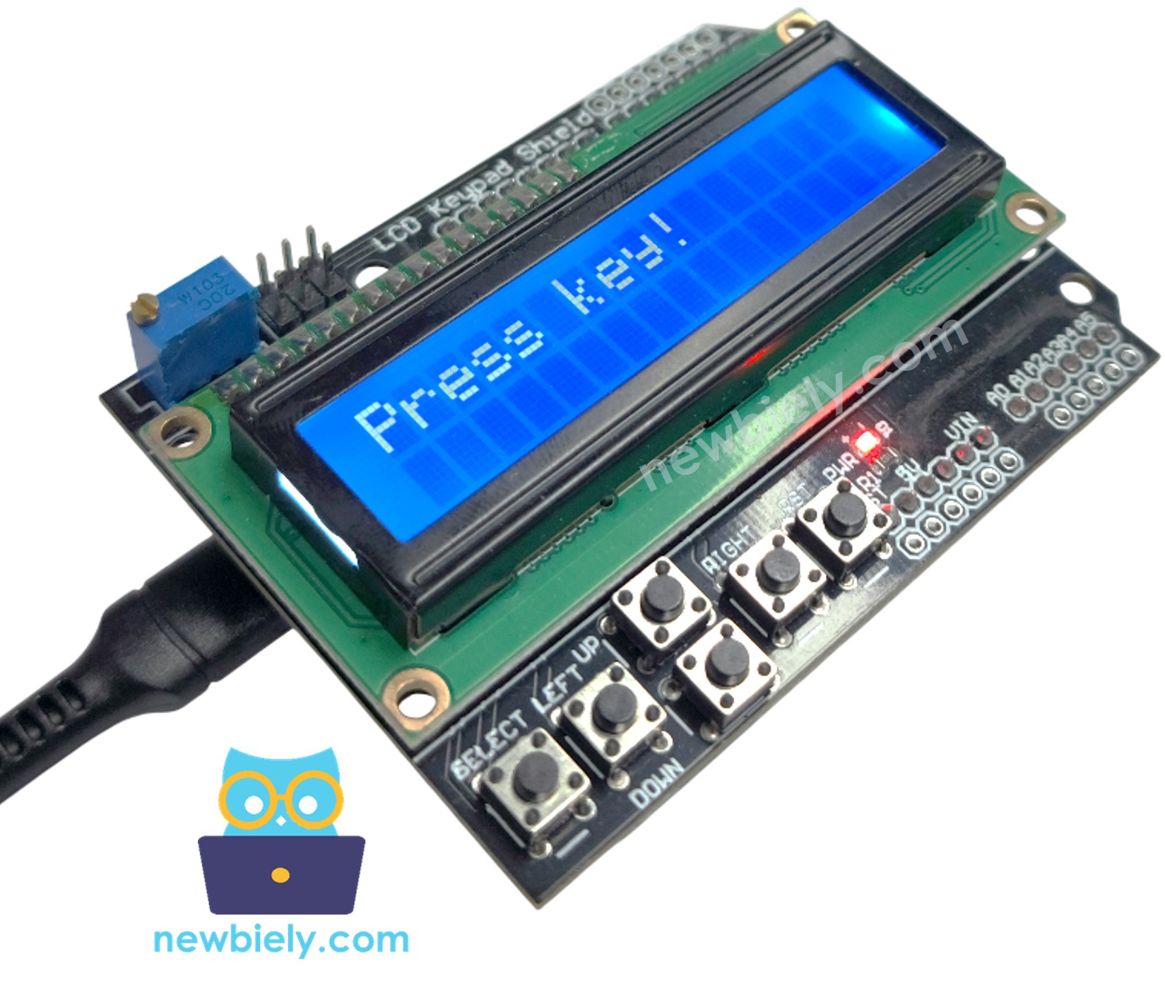 Schéma de Câblage Arduino UNO Q Shield LCD Clavier