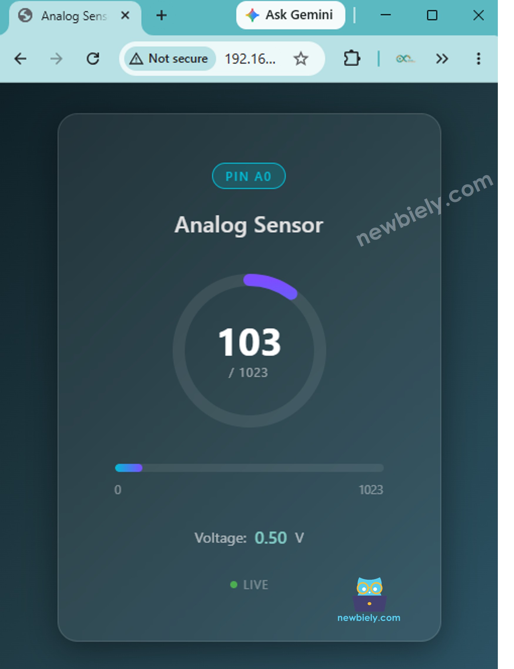 Page du Serveur Web Assets Arduino UNO Q