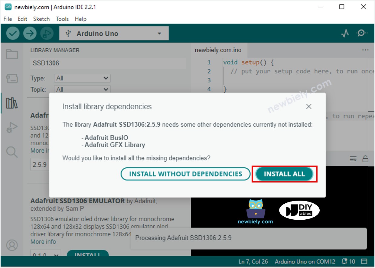 Bibliothèque de capteurs Adafruit GFX pour Arduino UNO R4