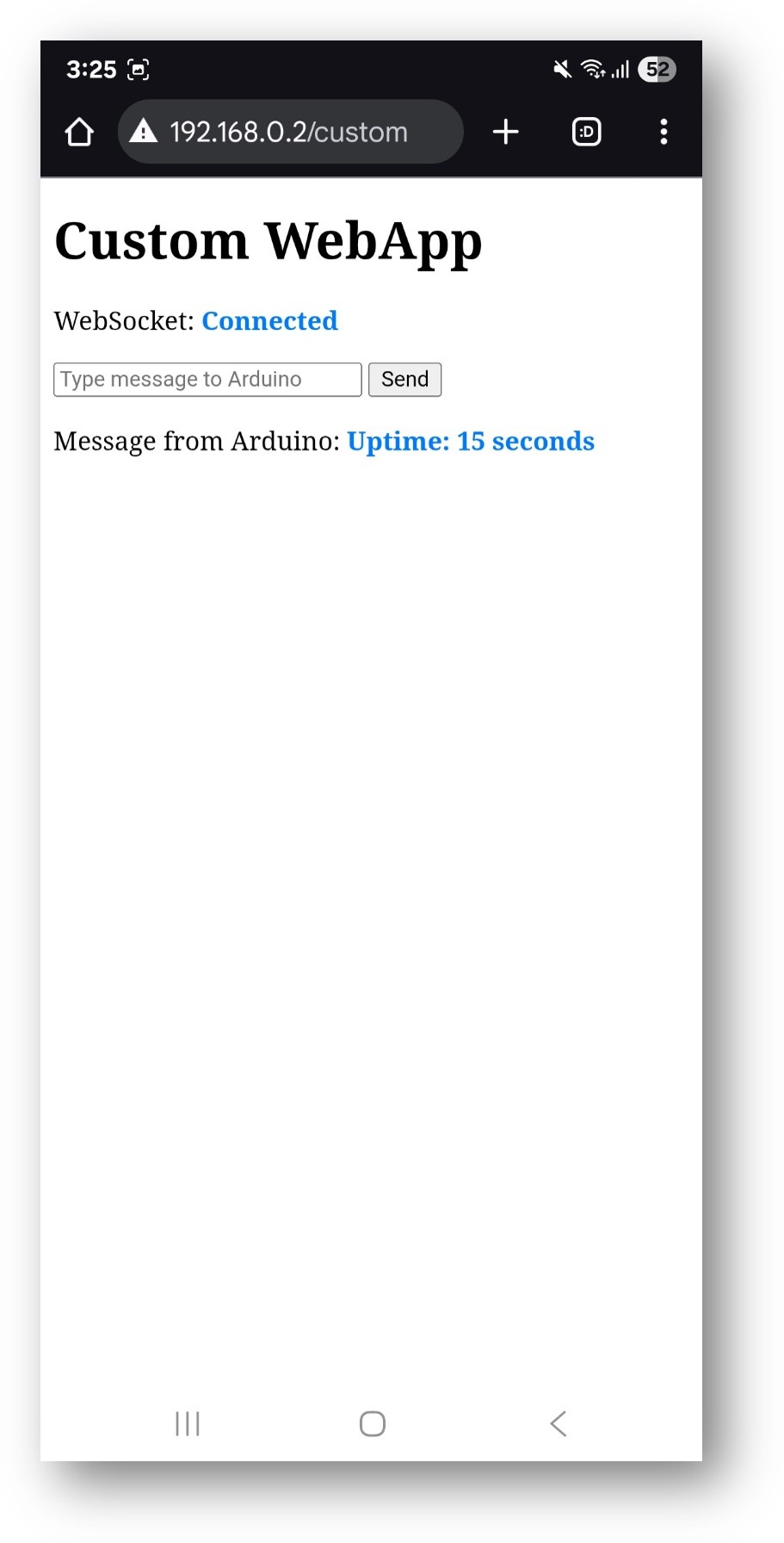 Arduino UNO R4 DIYables WebApp Web application personnalisée