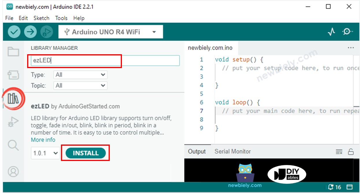 Bibliothèque LED pour Arduino UNO R4