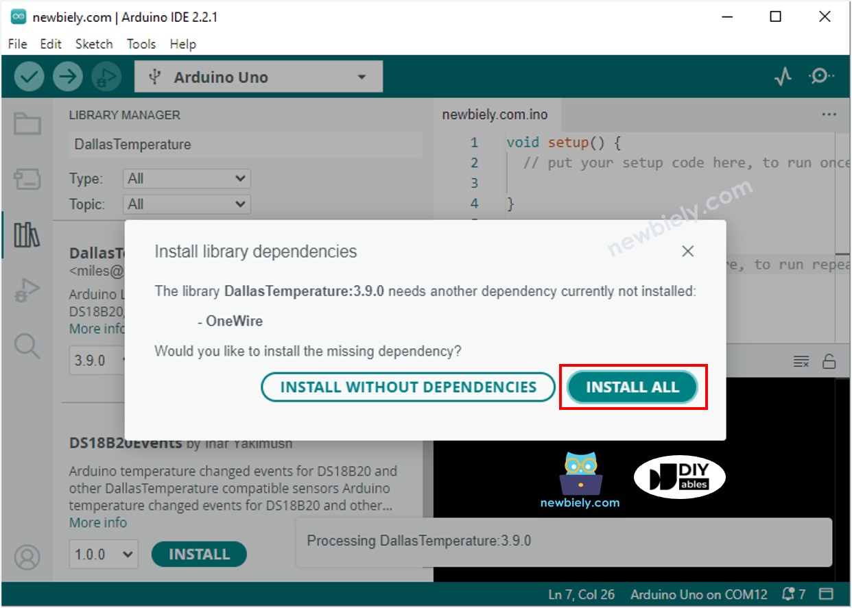 Bibliothèque OneWire pour Arduino UNO R4