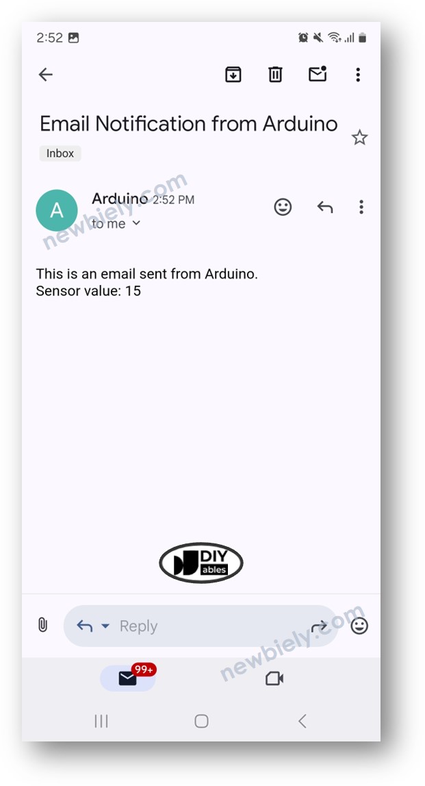 L'Arduino UNO R4 envoie un e-mail.