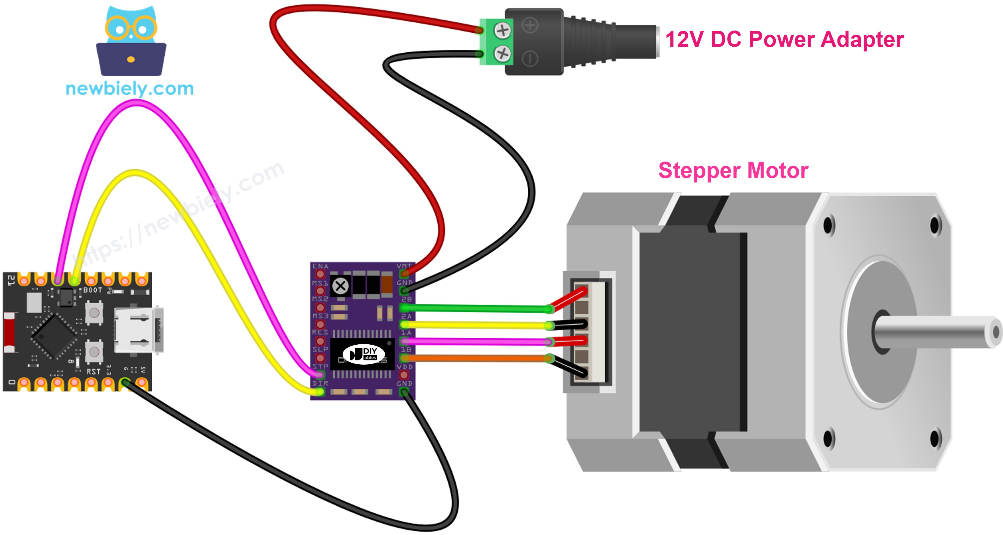 Schéma de câblage du pilote de moteur pas à pas DRV8825 ESP32 C3 Super Mini