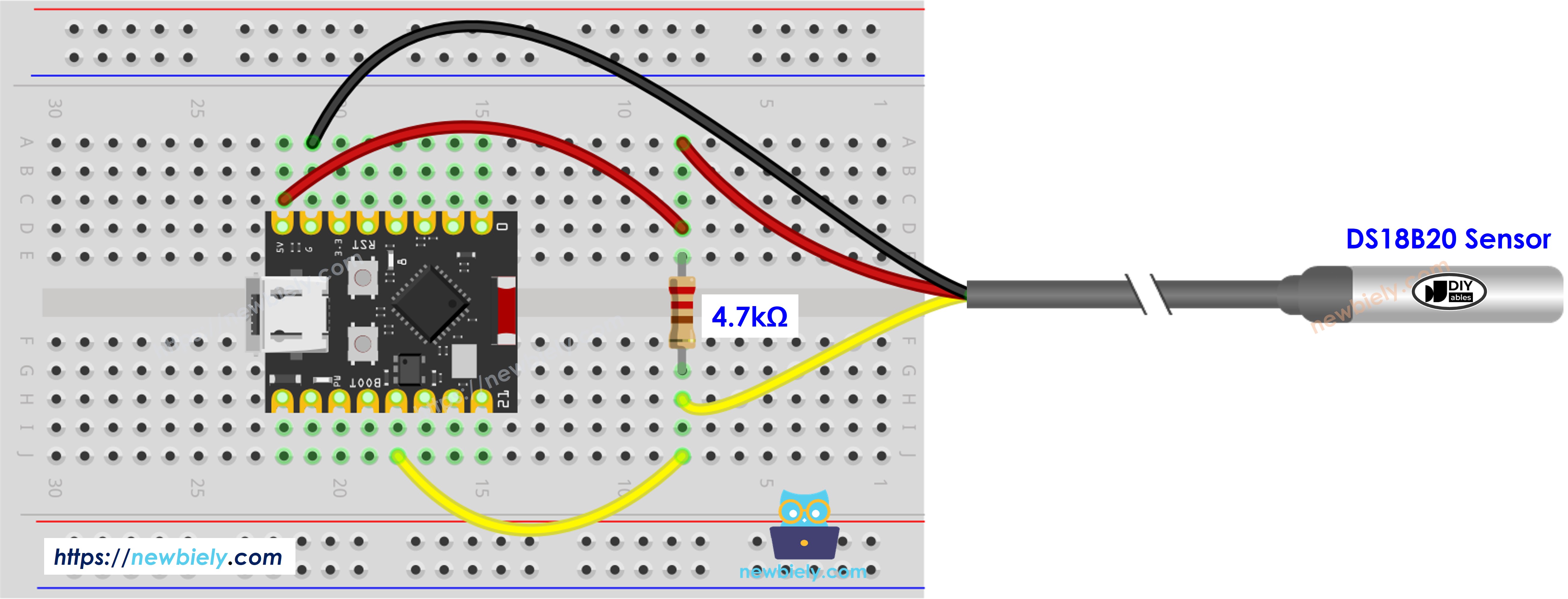 ESP32 C3 Super Mini Temperature Sensor Wiring Diagram