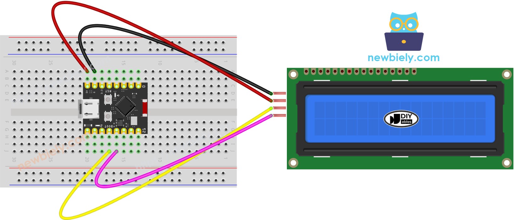 ESP32 C3 Super Mini LCD I2C wiring diagram
