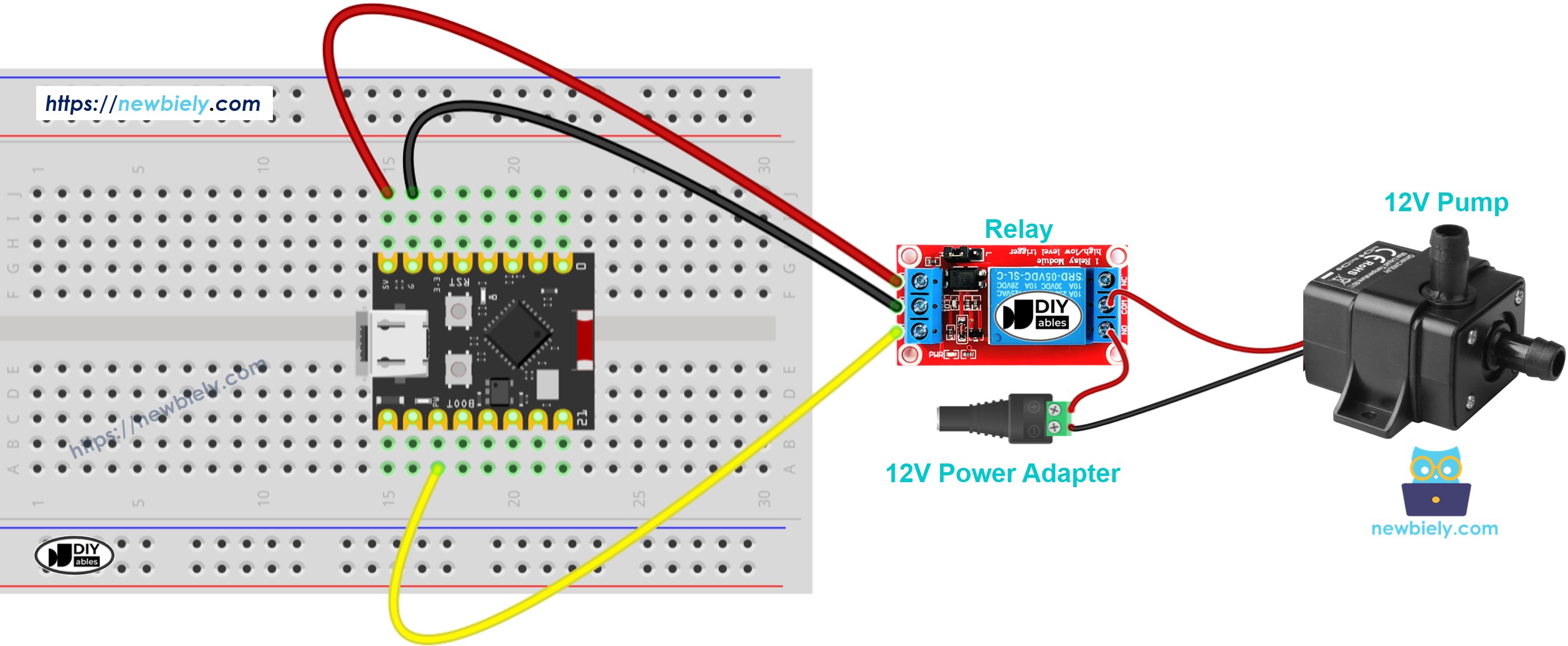 Schéma de Câblage de la Pompe ESP32 C3 Super Mini