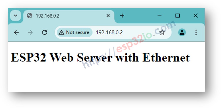 Serveur Web Ethernet ESP32