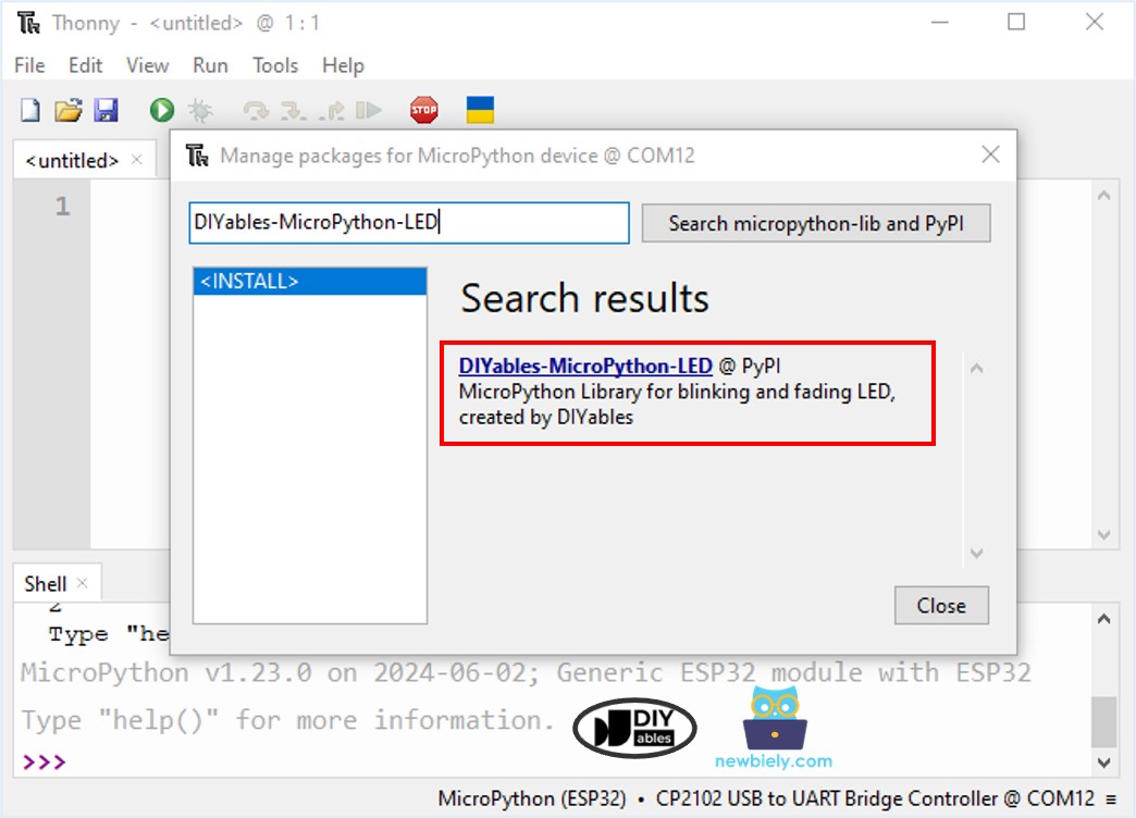 Bibliothèque LED MicroPython pour ESP32