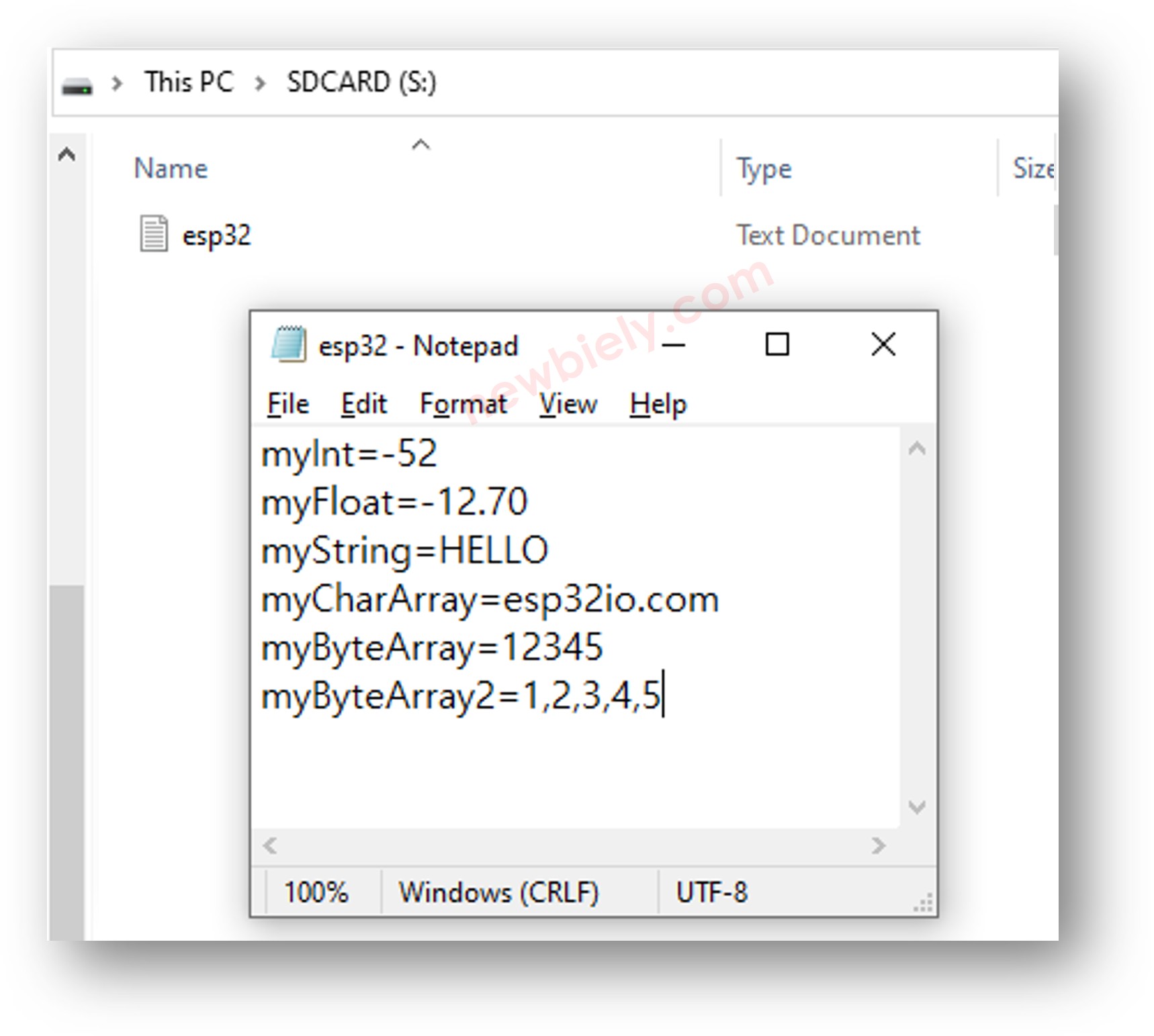 ESP32 MicroPython écrit des variables sur la carte Micro SD