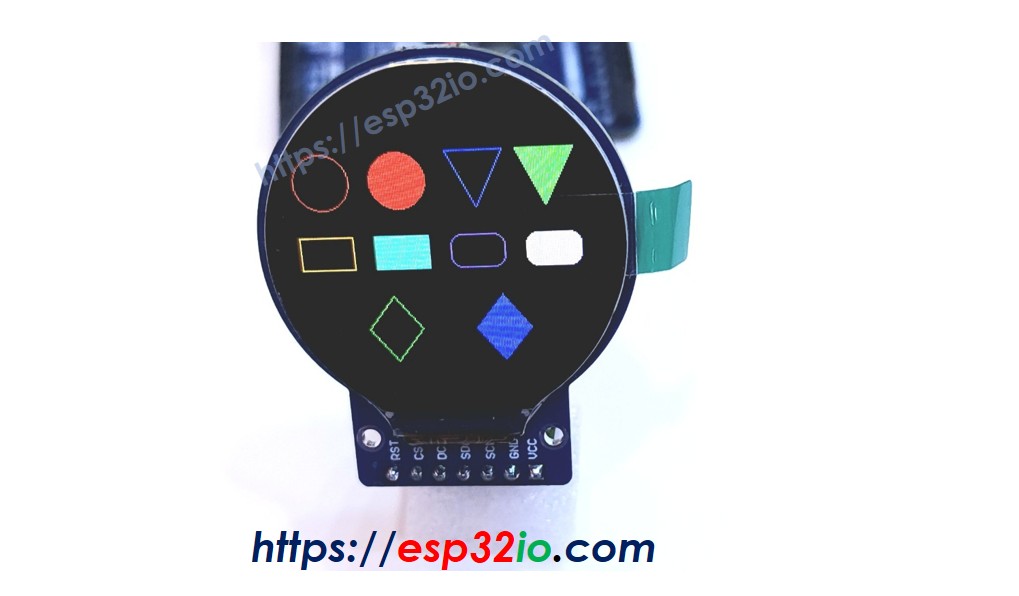 ESP32 Écran TFT-LCD rond Dessiner des formes