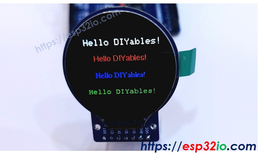 Écran TFT LCD rond pour ESP32 avec police externe