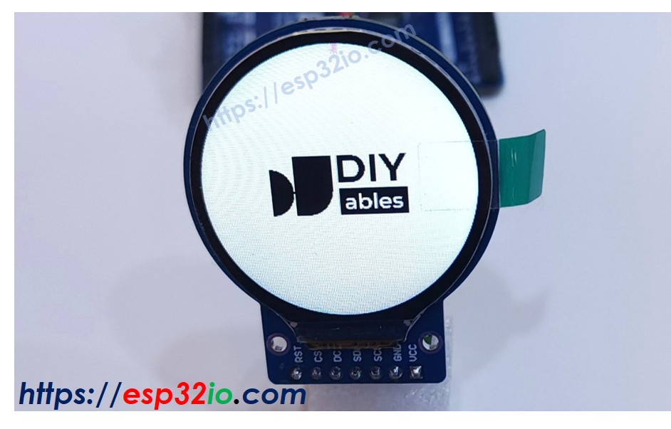 Image d'affichage d'un écran TFT LCD rond pour ESP32