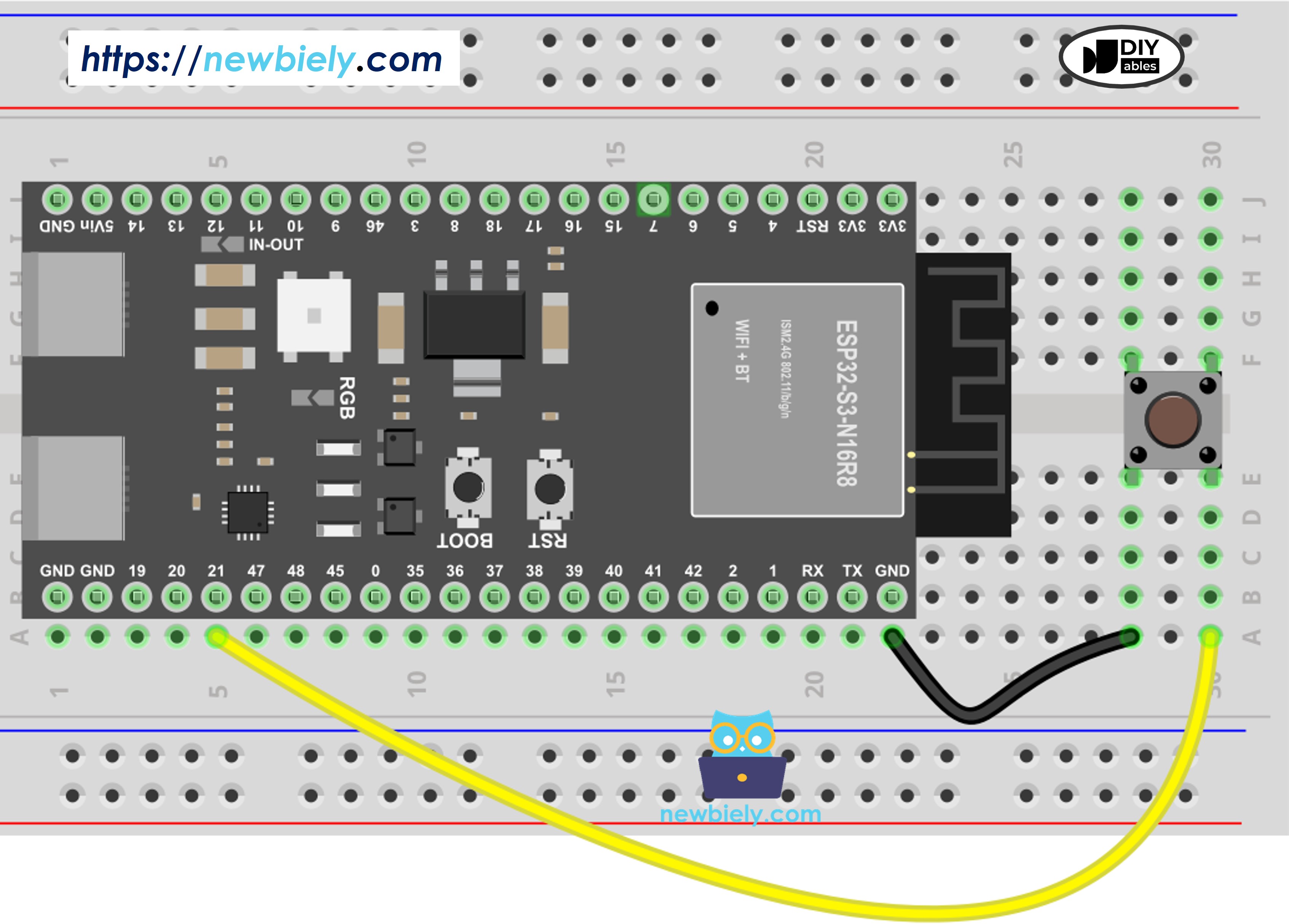 ESP32 S3 Button Wiring Diagram