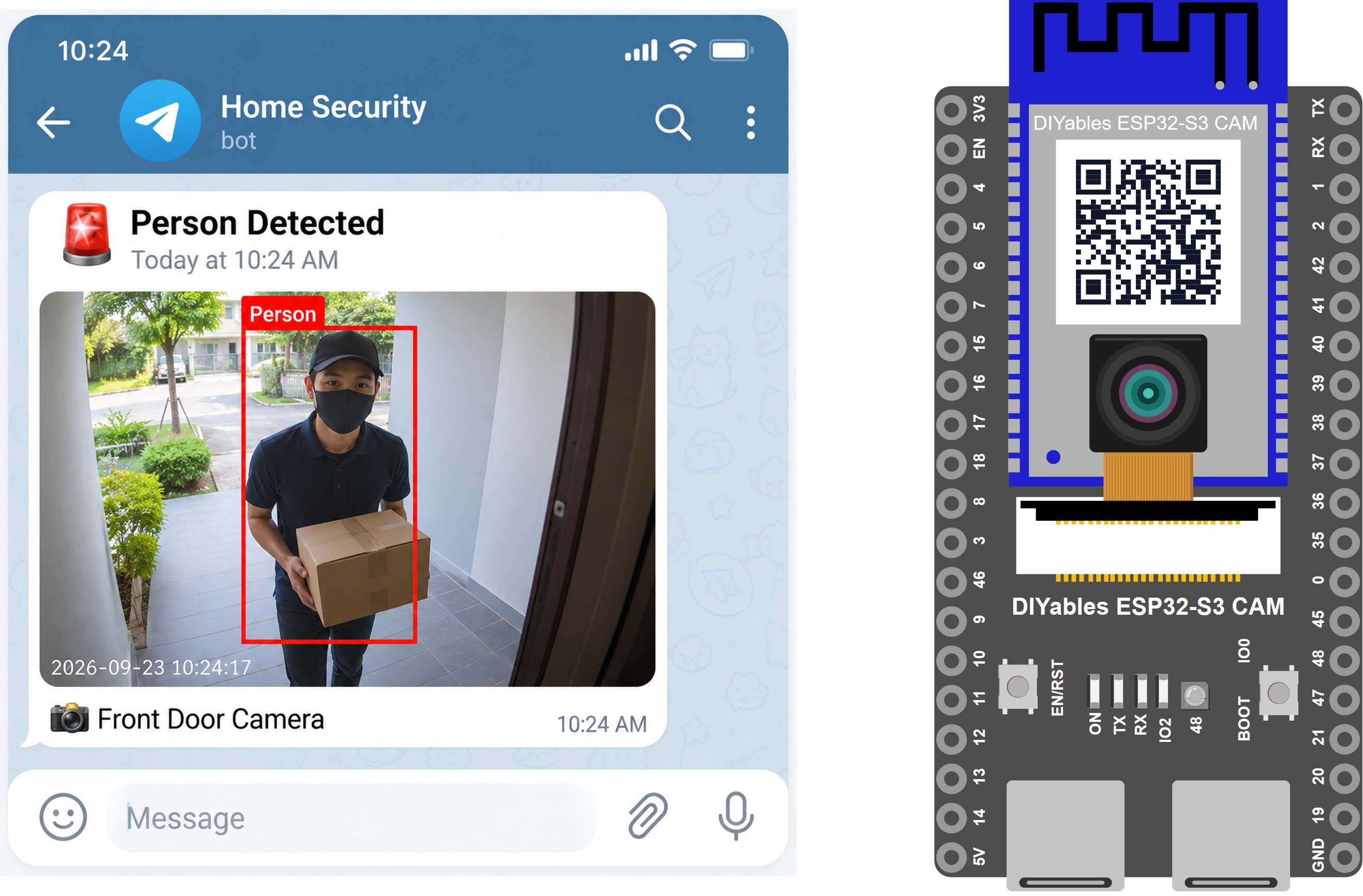 ESP32 S3 Camera Photo in Telegram