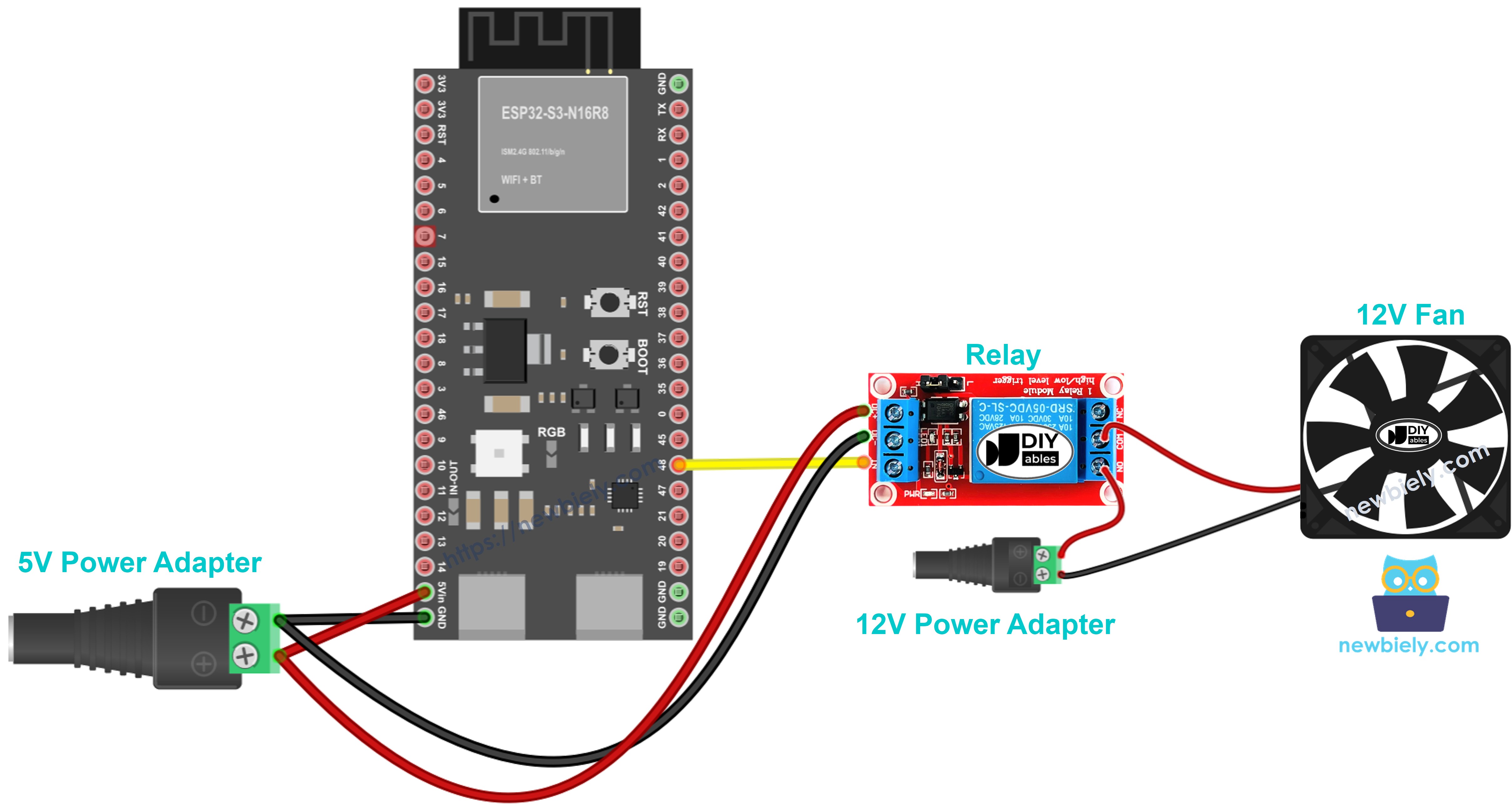 ESP32 S3 Fan Wiring Diagram